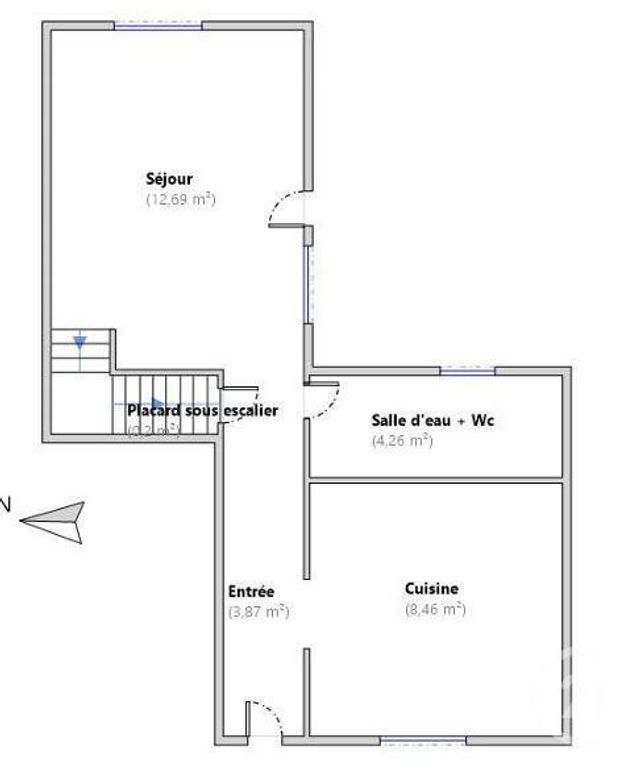 Appartement à vendre - 3 pièces - 48,47 m2 - Moisselles - 95 - ILE-DE-FRANCE